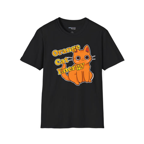 Orange Cat Energy - Unisex T-Shirt by Differently Normal